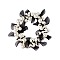 Cloth Elastic Hair Accessories, with Imitation Pearl, for Girls or Women, Scrunchie/Scrunchy Hair Ties, Black, 85mm