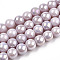 Electroplate Opaque Glass Beads Strands, AB Color Plated, Round, Rosy Brown, 8~8.5mm, Hole: 1.5mm, about 51~53pcs/strand, 14.96 inch~15.55 inch(38~39.7cm)