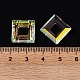 Подвеска из прозрачного гальванического стекла GLAA-Q101-01A-AB01-4