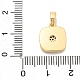 Подвески из латуни с микропаве из циркония KK-M303-01G-08-3