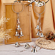Железный кулон с колокольчиком ведьмы HJEW-AB00528-5