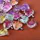 Сердца сплава стеклянные подвески X-GLAA-Q049-20mm-03P-1