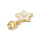 Латунные микро проложить кубического циркония подвески KK-B059-38G-C-3