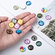 Мозаика печатных стакан наполовину круглый / купольные кабошоны X-GGLA-N004-16mm-G-5
