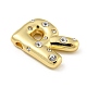 Латунные микропаве прозрачные подвески с фианитом KK-E093-04G-R-2