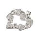 Подвески из латуни и прозрачного циркония с покрытием стойки KK-S372-27P-2