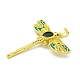 Латунные микропаве прозрачные подвески с фианитом KK-R159-21B-G-2