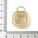 Латунные микро проложить кубического циркония подвески KK-L239-001G-3