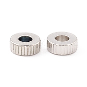 Рифленые бусины из нержавеющей стали 201 STAS-A057-02D-P