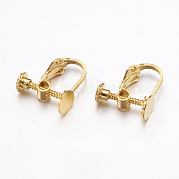 Латунные серьги с клипсами KK-K225-14-G