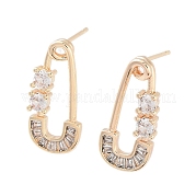 Серьги-гвоздики в форме булавок из латуни EJEW-F332-04G