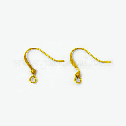 Крючки для серег из латуни с бусинами X-KK-Q365-G-NF-1