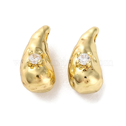 Латунные микропаве из прозрачного кубического циркония KK-U042-06G-1