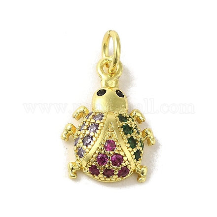 Латунные микро-паве красочные кубические циркониевые подвески KK-M283-26D-02-1
