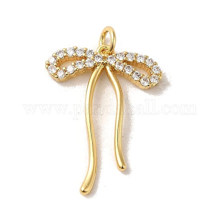 Латунные микропаве прозрачные подвески с фианитом KK-R155-01G-1