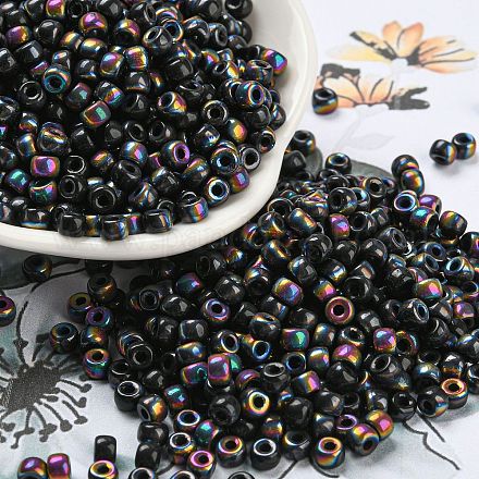 Стеклянные бусины ирис SEED-Z001-C-D08-1