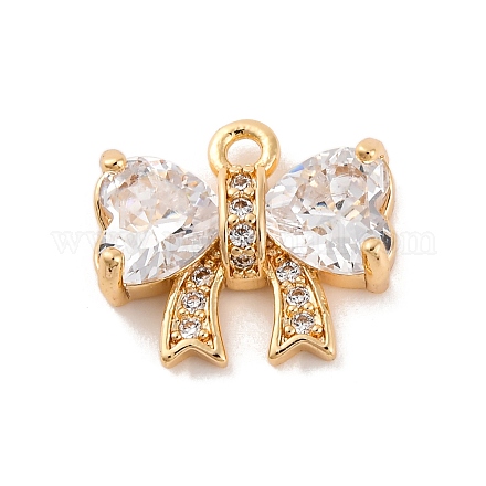 Латунные микропаве прозрачные кубические циркониевые подвески KK-C076-16G-1