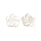 Natural White Shell Beads, Flower, WhiteSmoke, 20x20x2mm, Hole: 0.5mm