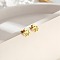 304 Stainless Steel Stud Earrings for Women, Octopus, Golden, 11x10mm