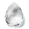 Transparent Glass Pendants, Faceted, Teardrop, for Chandelier Crystal Hanging Pendants, Clear, 49x33x16.5mm, Hole: 1.6mm