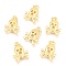 Alloy Pendants, Long-Lasting Plated, with Jump Ring, Skull, Real 18K Gold Plated, 16.5x13x4mm, Hole: 2.5mm