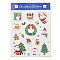 Christmas Theme Paper Sticker, Self-Adhesive Paper Gift Tag Stickers, for Party, Decorative Presents, Royal Blue, 150x110x0.1mm, paster: 21~42x17~40mm