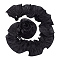 3 Yards Polyester Pleated Ribbon, Ruffled Ribbon, Garment Accessories, Black, 7-1/8 inch(180mm)