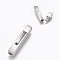 304 Stainless Steel Bayonet Clasps, Matte, Matte Platinum, 28.5x5mm, Hole: 3x3mm