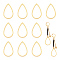 UNICRAFTALE 10Pcs 26mm Stainless Steel Linking Rings Teardrop Connector Rings Golden Frame Connectors Hollow Teardrop Frame Rings Jewelry Links Rings for Earring Necklace Jewelry Making