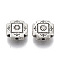 Tibetan Style Alloy Beads, Cadmium Free & Lead Free, Cross, Antique Silver, 12x12x5mm, Hole: 1.6mm, about 359pcs/1000g