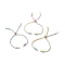 Polyester Thread Braided Bracelets, for Adjustable Link Bracelet Making, with Ion Plating(IP) 202 Stainless Steel Slider Beads, Mixed Color, 10-1/4 inch(26cm), Hole: 3.5mm
