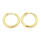 Brass Hoop Earrings, Round, Real 18K Gold Plated, 19.5x2mm