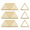 304 Stainless Steel Linking Ring, Triangle, Golden, 16x18x0.8mm