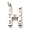 Brass Micro Pave Clear Cubic Zirconia Pendants, with Jump Ring, Lead Free and Cadmium Free, Long-Lasting Plated, Rack Plating, Letter Charms, Platinum, Letter H, 20.5x13x2.7mm, jump ring: 5x1mm, 3mm inner diameter.