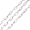 Tarnish Resistant 304 Stainless Steel Cable Chains, Unwelded, with Spool, Stainless Steel Color, 6~6.3x2.6x0.6mm, about 32.81 Feet(10m)/Roll