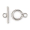 Tarnish Resistant 304 Stainless Steel Toggle Clasps, Stainless Steel Color, Ring: 16.5x12x2mm, Hole: 3mm, Bar: 18x7x2mm, Hole: 3mm