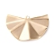 Brass Pendants, Cadmium Free & Nickel Free & Lead Free, Fan, Real 18K Gold Plated, 25.5x38.5x5mm, Hole: 1.6mm