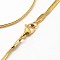 Ion Plating(IP) Trendy Men's 304 Stainless Steel Herringbone Chain Necklaces, with Lobster Clasps, Golden, 17.7 inch(45cm), 3x0.9mm