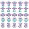 25 Pieces Alien Charms Pendant Resin Alien Cat Charm UFO Charms Mixed Shape for Jewelry Necklace Earring Making Crafts, Mixed Color, 38.8x26.5mm, Hole: 1.5mm