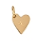 304 Stainless Steel Charms, with Jump Rings, Heart with Letter Charms, Golden, Letter Y, 10x8.5x1.5mm, Hole: 4x2.5mm