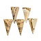 Natural Picture Jasper Pendants, Faceted Triangle Charms, 42~49.5x24.5~27.5x7~9.5mm, Hole: 1.2mm