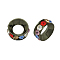 Brass Rhinestone Spacer Beads, Grade A, Rondelle, Gunmetal, Colorful, 10x4.2mm, Hole: 4.2mm