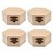 Unfinished Pine Wood Jewelry Box, DIY Storage Chest Treasure Case, with with Locking Clasps, Hexagon, BurlyWood, 8.65x9.2x4cm