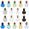 BENECREAT 18 Pack 9 Colors Mini Potion Bottle, Multi Color Cork Stoppers Glass Bottles Wishing Bottle with Cork and Iron Findings for DIY Crafts, Wedding, Birthday, Party Favors