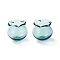 Glass Bead Cone for Wind Chimes Making, Campanula Medium L, Aqua, 15x16mm, Hole: 2.7mm
