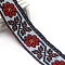 Flat Ethnic Style Embroidery Polyester Ribbons, Jacquard Ribbon, Garment Accessories, FireBrick, 2 inch(50mm), about 7.66 Yards(7m)/pc