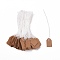 Kraft Paper Tags, with Cotton Wire, Blank Price Tag, Rectangle, Peru, 11cm, 500pcs/bag