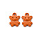 Spray Painted Alloy Charms, Cadmium Free & Lead Free, Bear, Chocolate, 14x10x2mm, Hole: 1.6mm