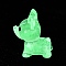 Luminous Resin Dog Display Decorations, Glow in the Dark Ornaments, Micro Landscape Garden Decorations, Violet, 19x15x11mm