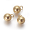 304 Stainless Steel Pendants, Round, Golden, 11.5x8mm, Hole: 2.5mm
